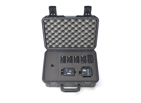 Transit case with 2 + 5 configuration